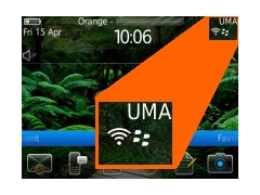 UMA indicator on BlackBerry