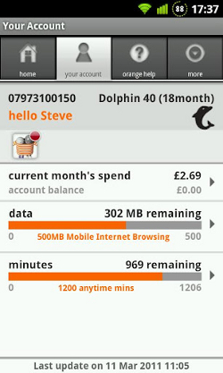 Orange Android Phone App